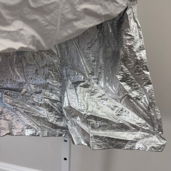 Zara RUCHED METALLIC MINI ROMPER DRESS SIZE XS NWT - Picture 5 of 9